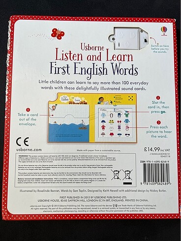  Listen and learn first english words