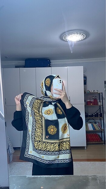  Beden siyah Renk Etnik desen soft şal