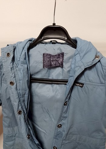 Erkek Çocuk Kapüşonlu Mavi Denim Kaban - Görsel 2