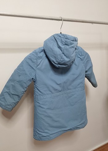 Erkek Çocuk Kapüşonlu Mavi Denim Kaban - Görsel 4