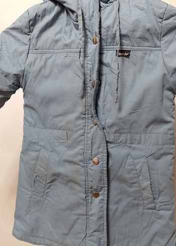 Erkek Çocuk Kapüşonlu Mavi Denim Kaban - Görsel 3