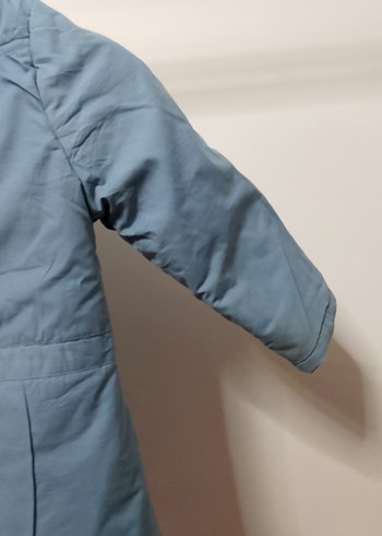 Erkek Çocuk Kapüşonlu Mavi Denim Kaban - Görsel 6