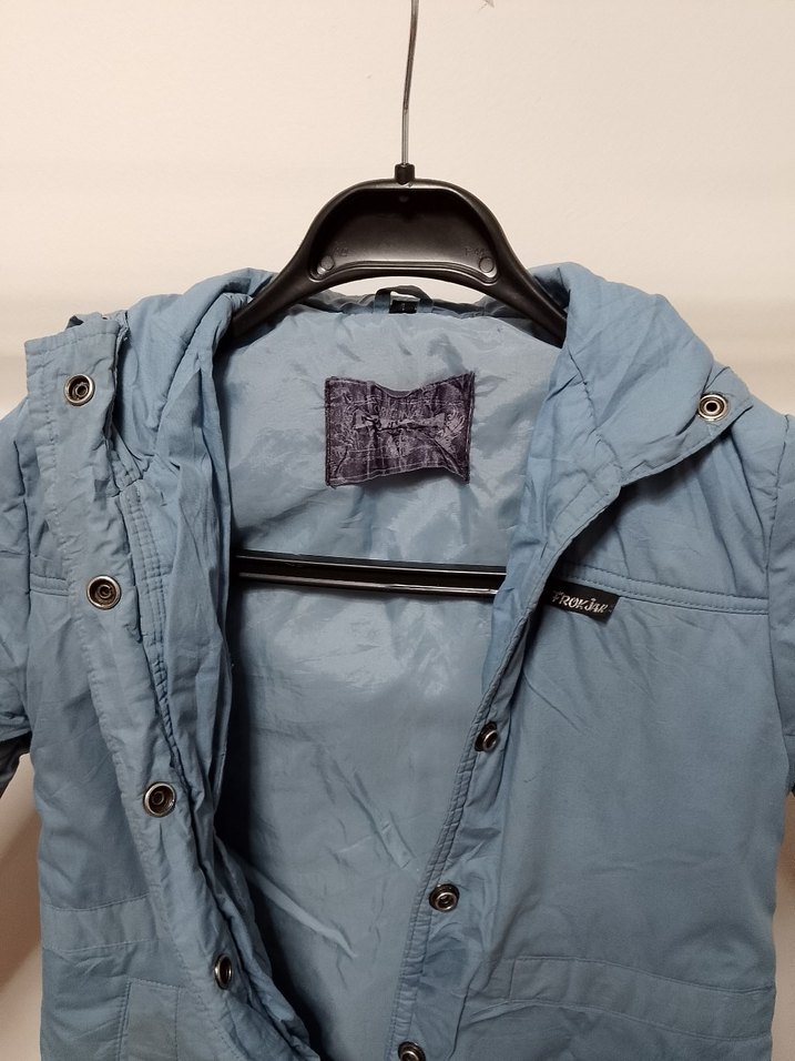 Erkek Çocuk Kapüşonlu Mavi Denim Kaban - Görsel 2