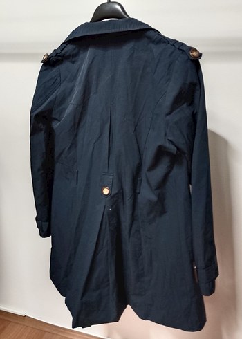 ZARA Düğmeli Lacivert Midi Çocuk Trençkot - Görsel 3
