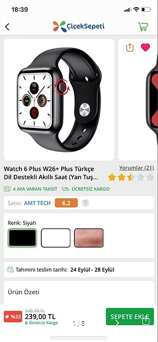 Hiç kullanılmamış akıllı saat