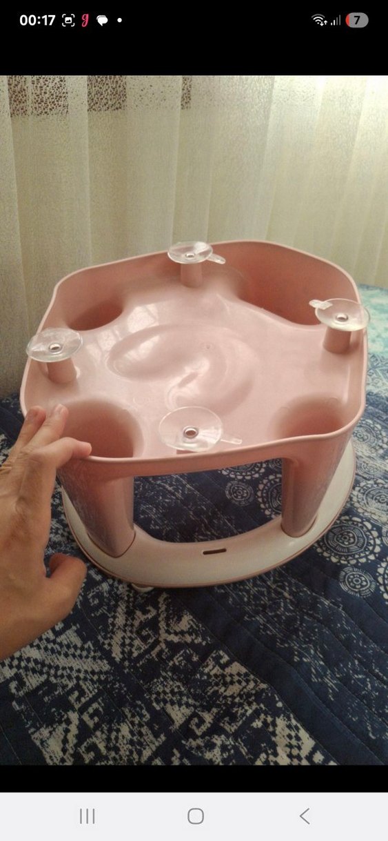 Pastel Pembe Bebek Mama Sandalyesi - Görsel 2