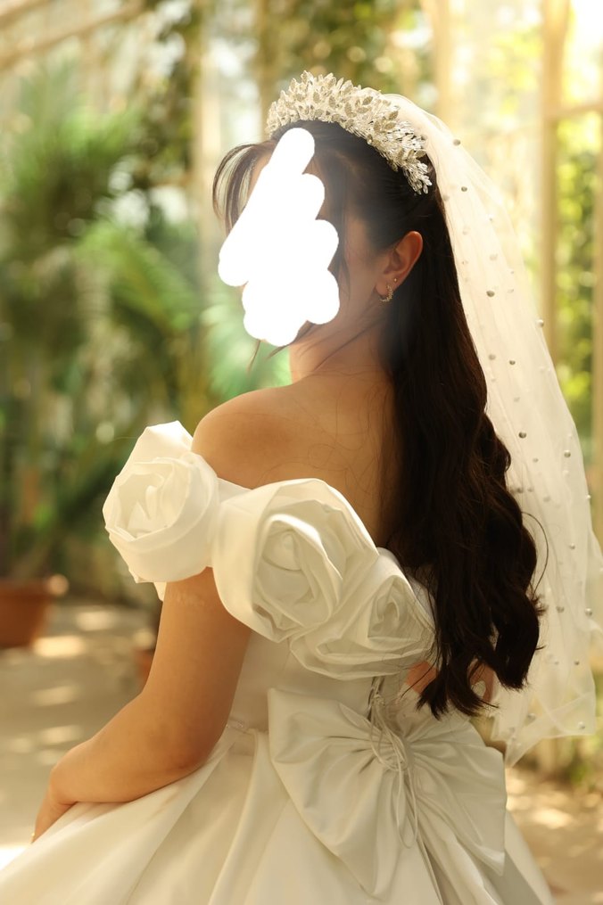 Askılı Beyaz A Kesim Uzun Gelinlik - Görsel 3