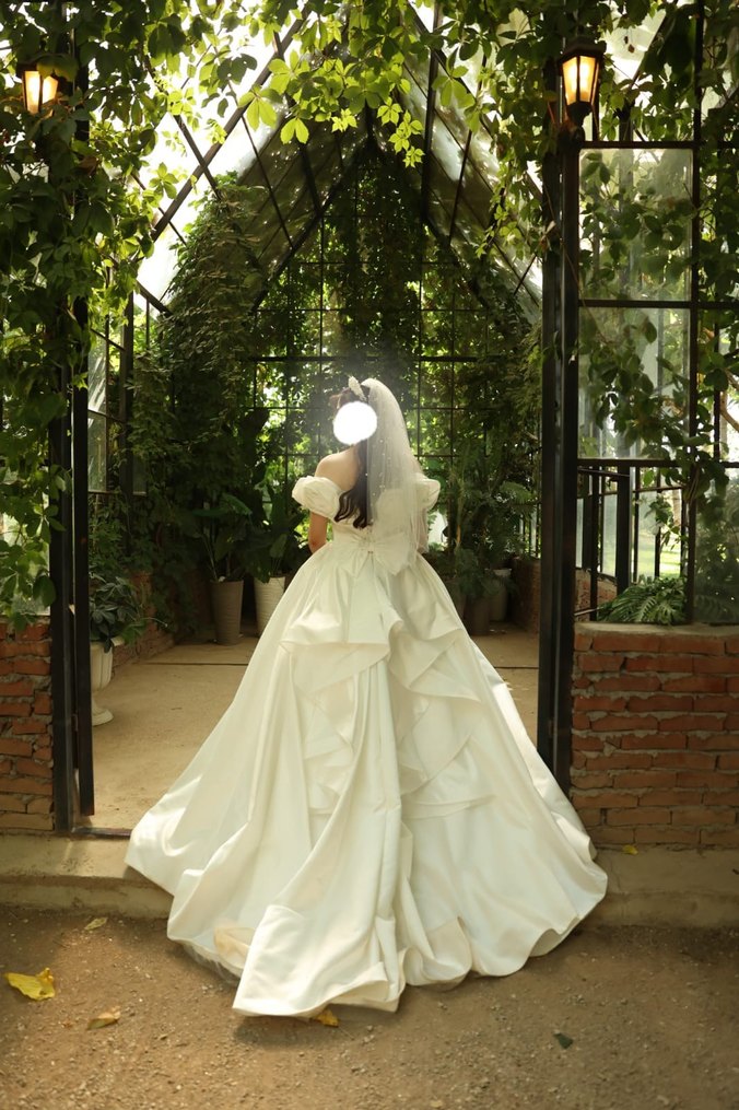 Askılı Beyaz A Kesim Uzun Gelinlik - Görsel 2