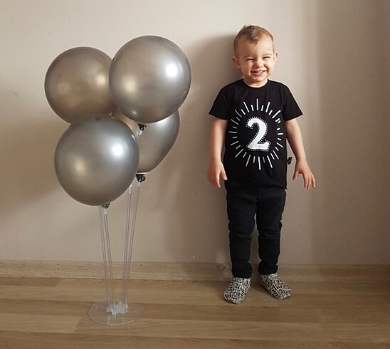 24-36 Ay Beden siyah Renk 2 Yaş Tişört