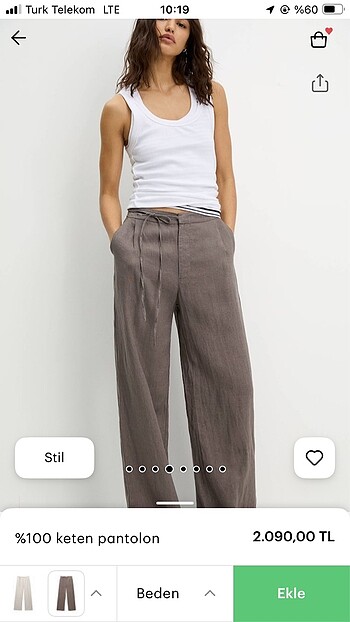 38 Beden Pull and bear keten pantolon