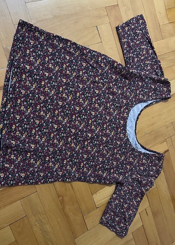 U yaka kısa kol bluz tişört - Görsel 3