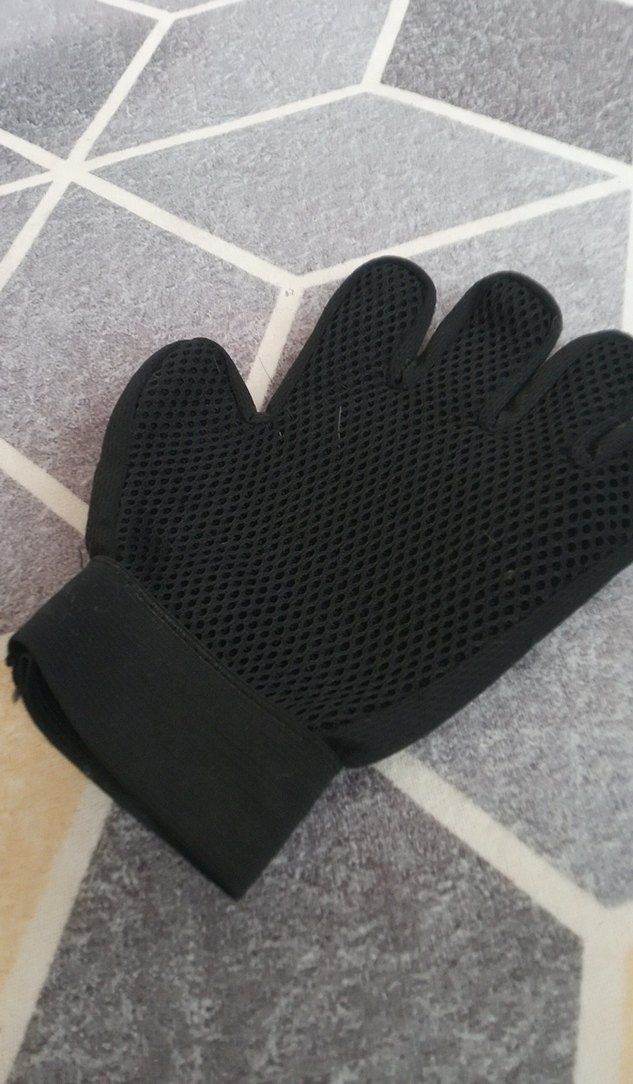 Kedi Tüy Temizleme Eldiveni Mavi - Görsel 2