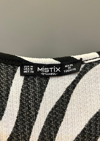 m Beden Zebra Desenli Uzun Askılı Elbise