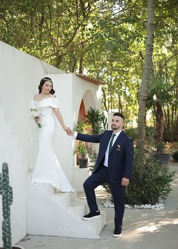 Beyaz Straplez Denizkızı Gelinlik - Görsel 5