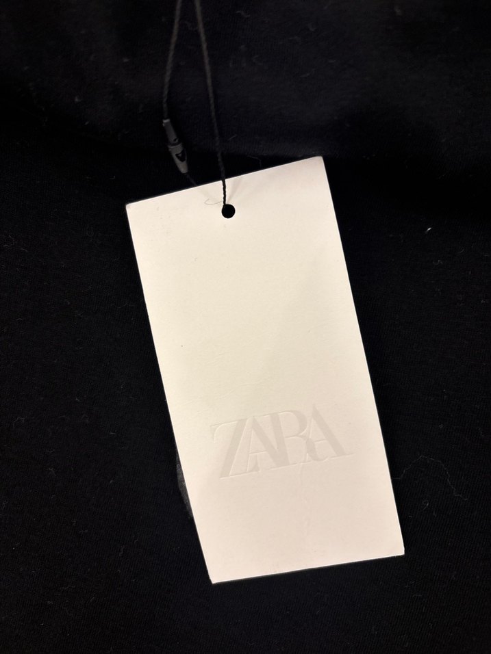 Zara siyah fırfırlı elbise - Görsel 3