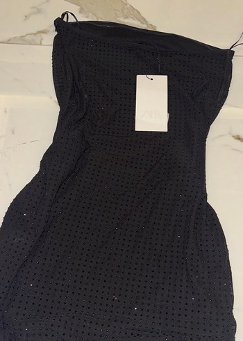 Zara Siyah Kadın Taşlı Elbise - Görsel 6