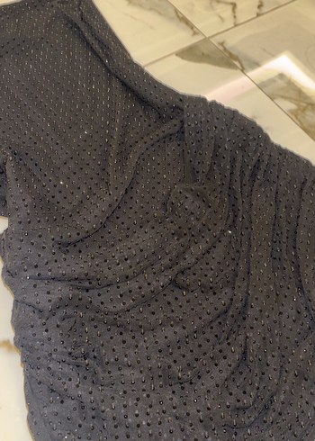 Zara Siyah Kadın Taşlı Elbise - Görsel 4