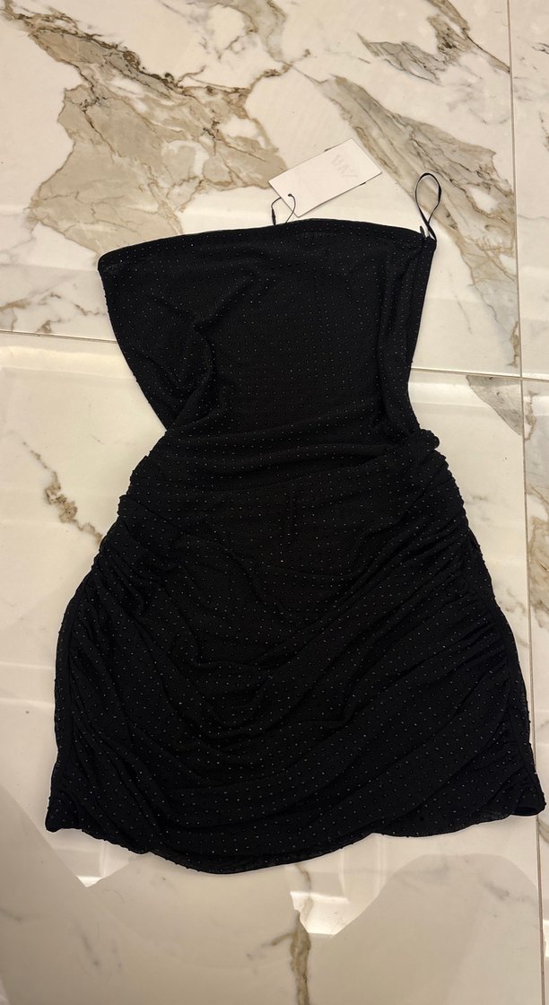 Zara Siyah Kadın Taşlı Elbise - Görsel 2