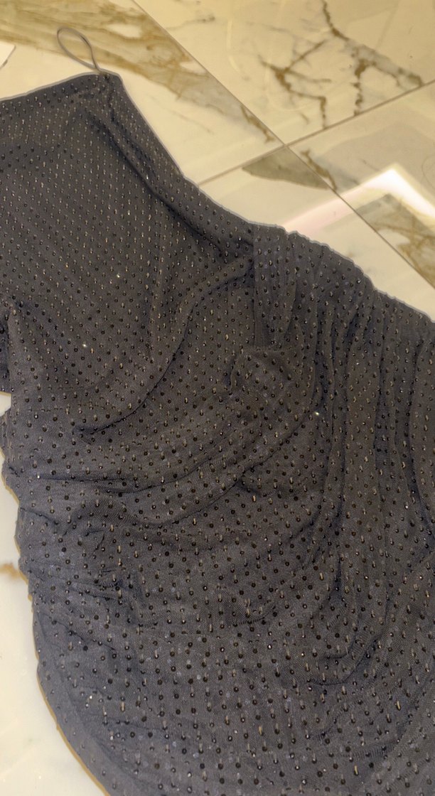 Zara Siyah Kadın Taşlı Elbise - Görsel 4