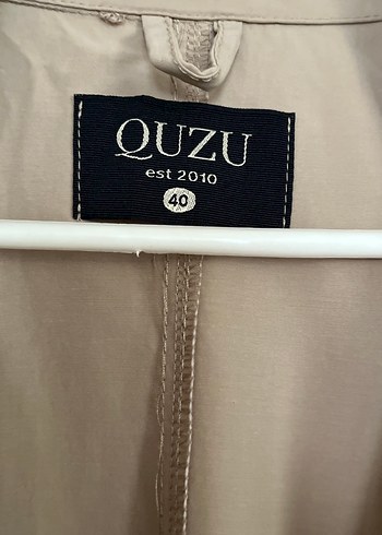 40 Beden Quzu Kadın Bej Uzun Trençkot