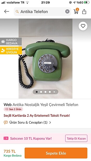 Diğer Antika telefon dekoratif