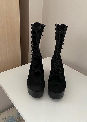 SİYAH SÜET ÇİZME - Görsel 5