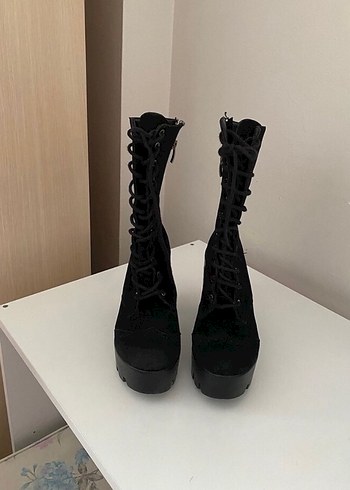 SİYAH SÜET ÇİZME - Görsel 4