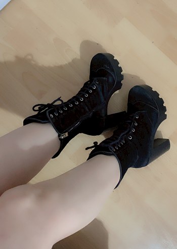 SİYAH SÜET ÇİZME - Görsel 2