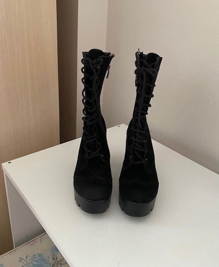 SİYAH SÜET ÇİZME - Görsel 5