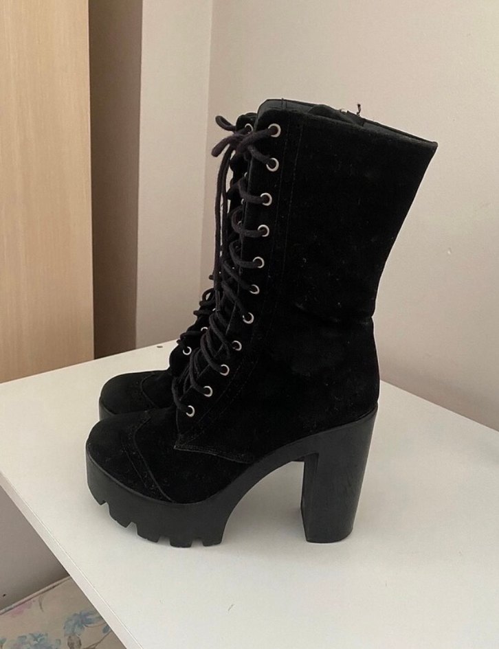 SİYAH SÜET ÇİZME - Görsel 3