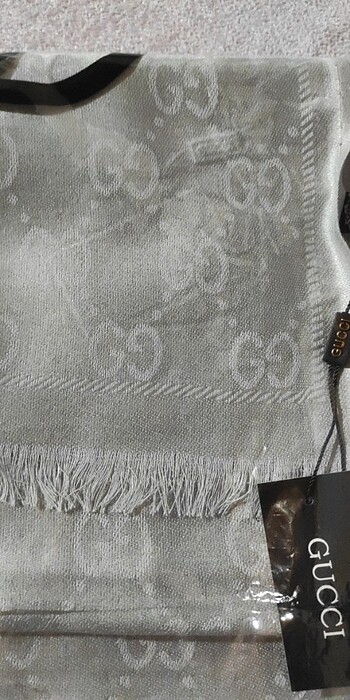 Gucci pamuk ipek şal  - Görsel 2