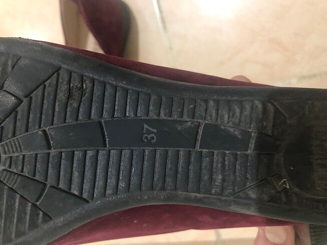 37 Beden bordo Renk Bayan babet ayakkabı