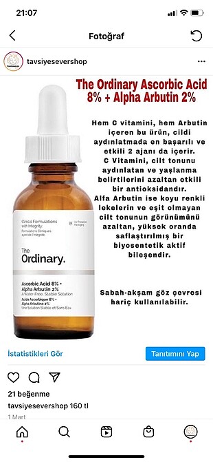 The Ordinary ascorbic asit