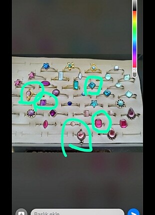 5 adet yüzük 
