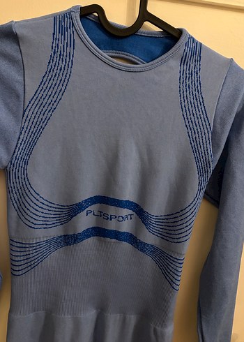 Mavi Uzun Kollu Hamile Tulum - Görsel 2