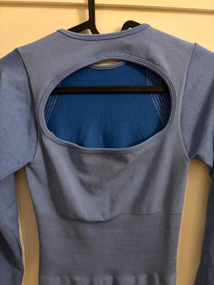 Mavi Uzun Kollu Hamile Tulum - Görsel 4