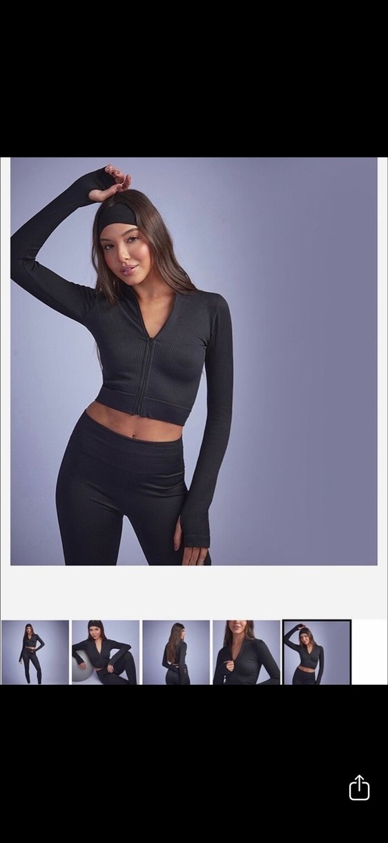 Siyah V Yakalı Fermuarlı Fit Sweatshirt - Görsel 3