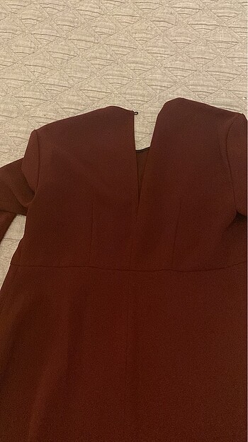 m Beden bordo Renk Zara elbise