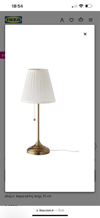 Ikea arstıd abajur 2 adet