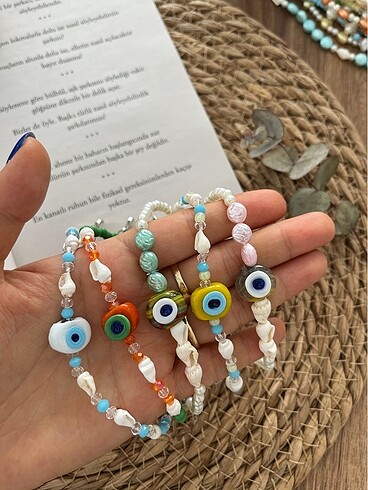 Tasarımcı El yapımı seramik nazar boncuklu bileklik