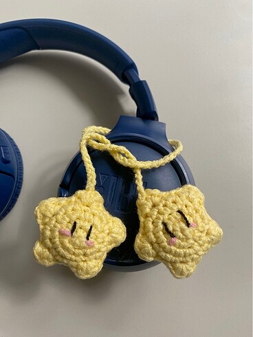 örgü headphone charm