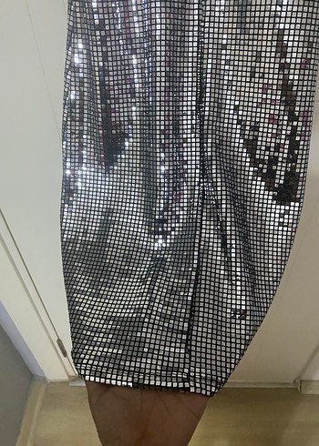 Parlak Payetli Kadın Abiye Elbise - Görsel 5