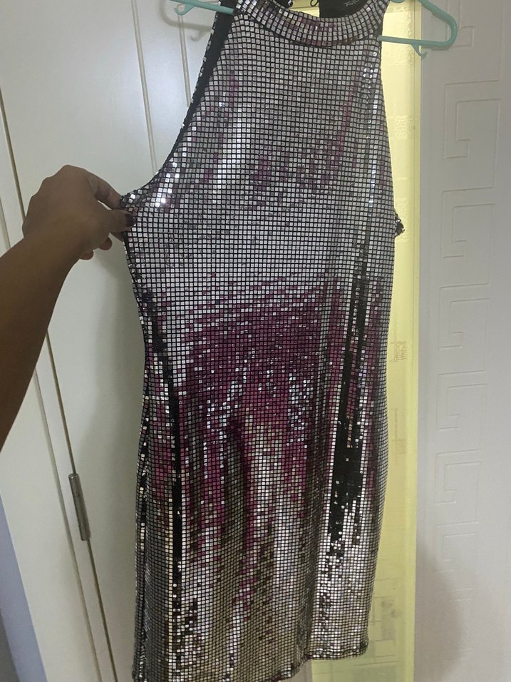 Parlak Payetli Kadın Abiye Elbise - Görsel 3