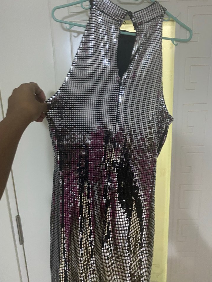 Parlak Payetli Kadın Abiye Elbise - Görsel 4