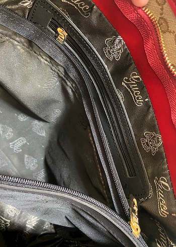 Kırmızı Gucci Baskılı Kadın Çanta - Görsel 5