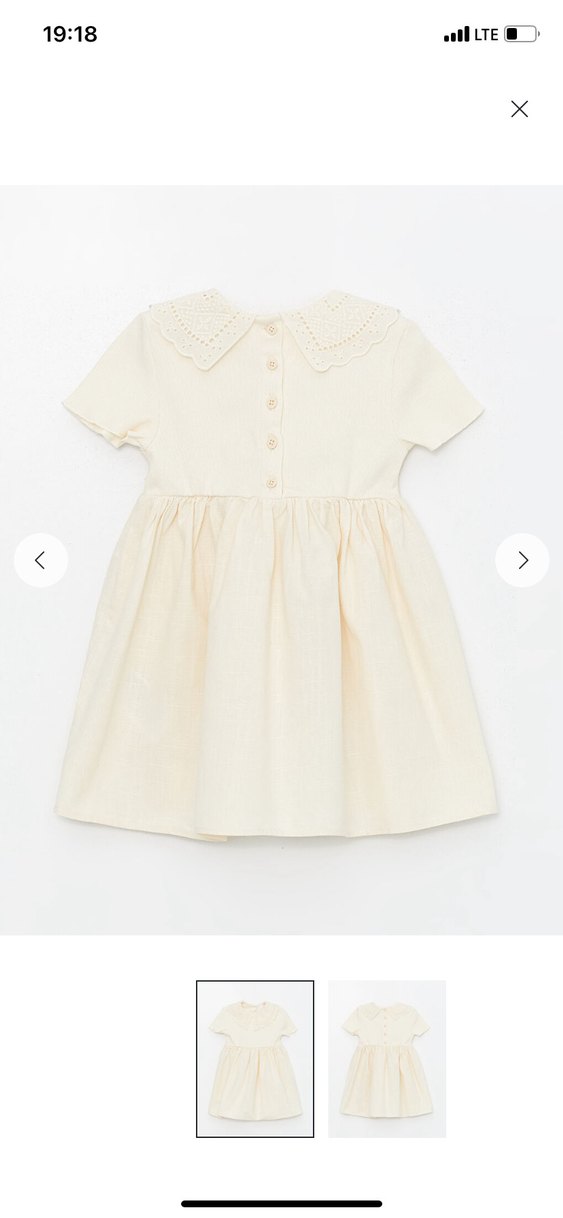 Bebe yaka kız bebek elbisesi - Görsel 3