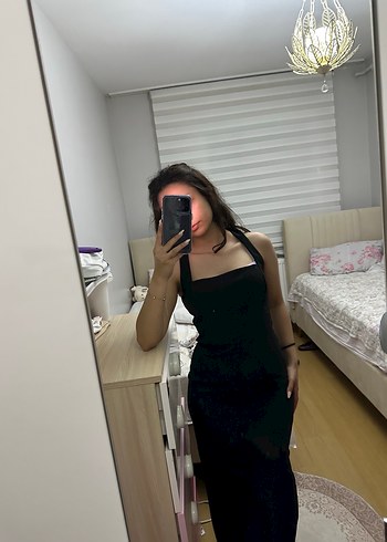 Siyah Midi Uzun Elbise