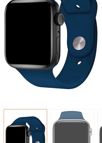 Apple Watch Kordonu Lacivert ve Kırmızı - Görsel 2