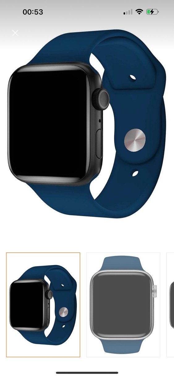 Apple Watch Kordonu Lacivert ve Kırmızı - Görsel 2