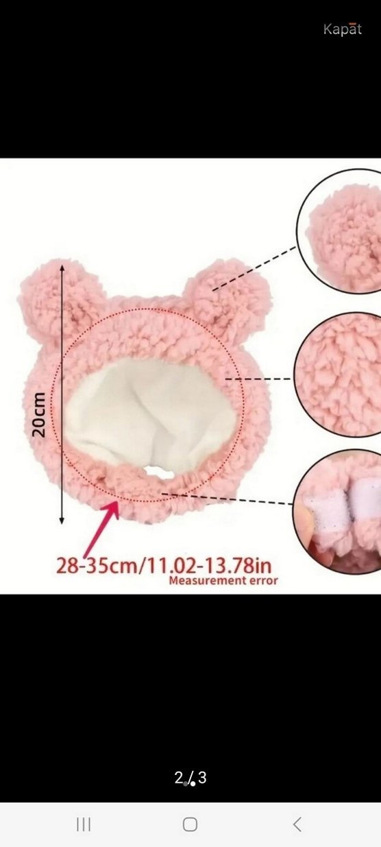 Panda Kedi Şapkası - Görsel 2